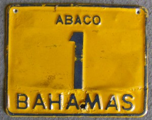 Abaco License Plate 1 Abaco License Plate 1