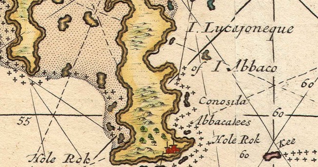 Map of Abaco (part) - van Keulen 1728