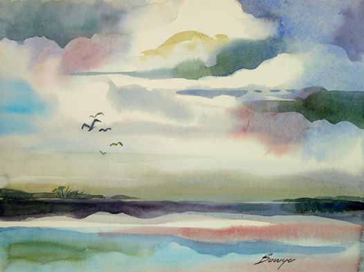 Before Night Falls - Brigitte Bowyer Carey - Island Watercolors