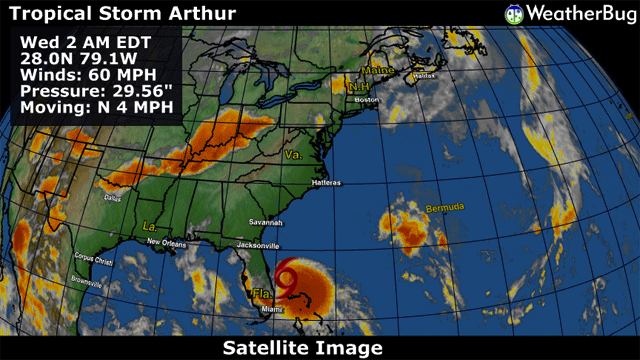 Tropical Storm Arthur Weatherbug 2