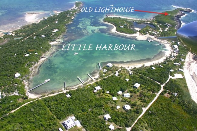 Little Harbour Abaco, Aerial View -Simon Rodehn annotated