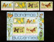 Bahamas Butterfly Stamps 1974