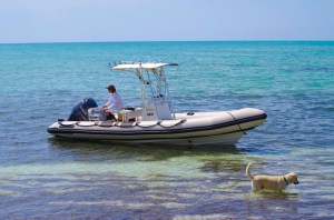 BMMRO Research Boat, Sandy Point, Abaco (Keith Salvesen)