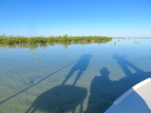 3 men on a skiff, Abaco Marls (Keith Salvesen : Rolling Harbour)