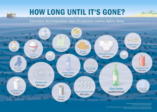 Plastic trash -5 Gyres Infographic