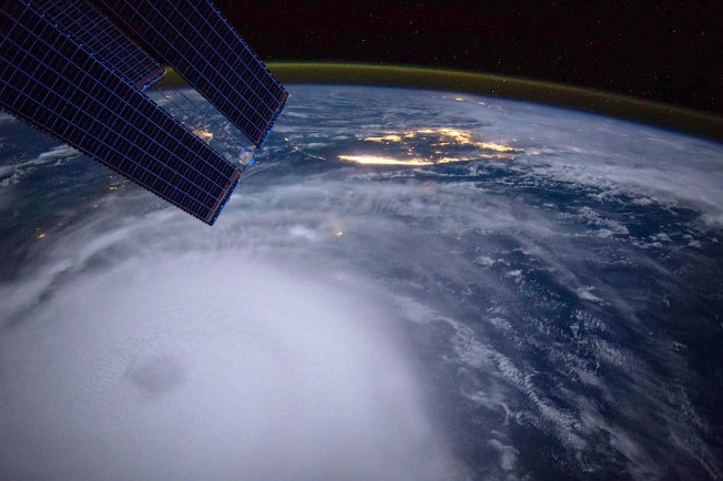 Hurricane Joaquin at dawn from International Space Station, Oct 2 (Scott Kelly / ISS / NASA)