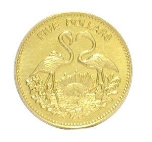 Flamingos gold coin JPG