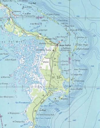 Soviet Russian Military Map of Abaco 1979