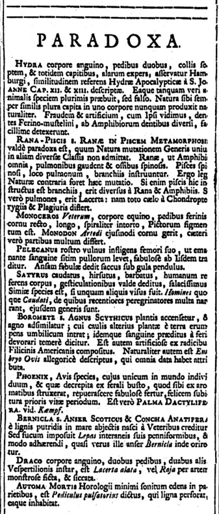 Systema Naturae 1735 - paradoxa (© KS / Rolling Harbour)