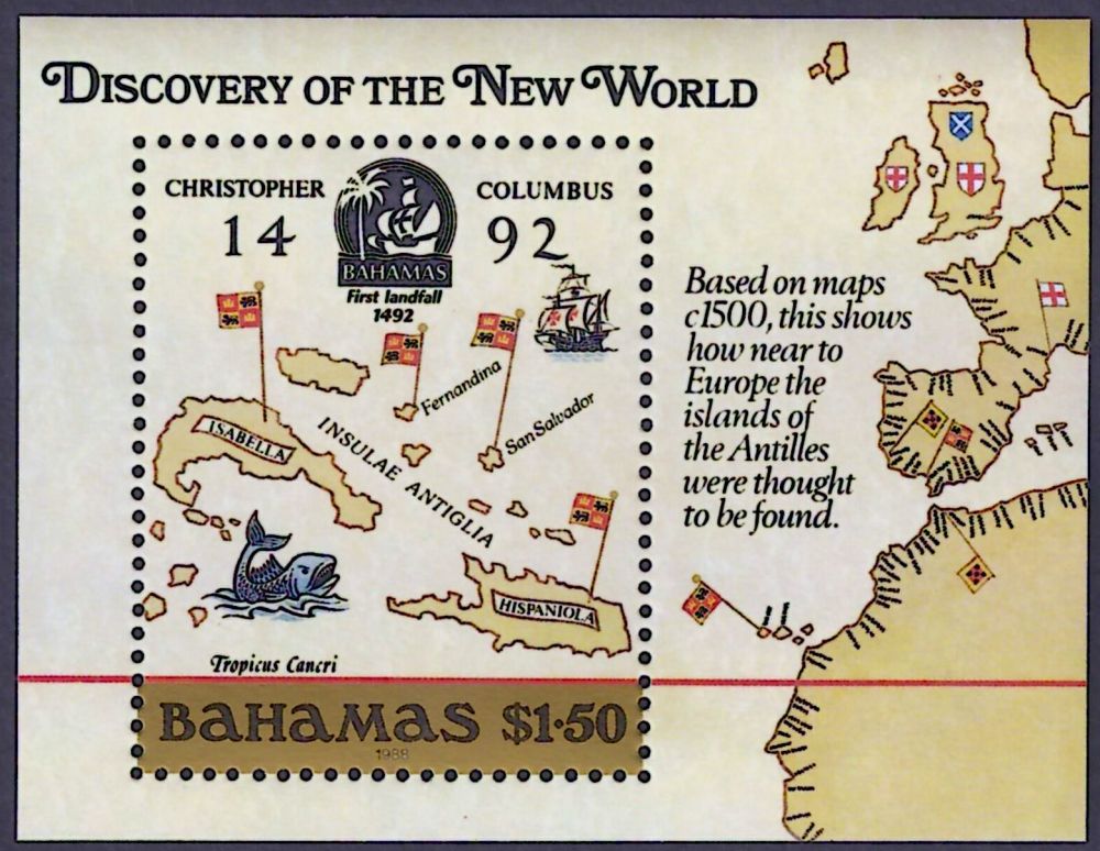 Bahamas Map Stamp