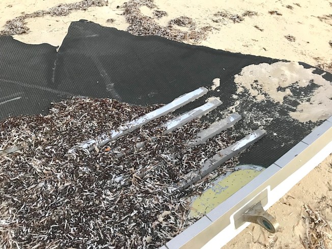 Falcon 9 SpaceX Rocket Debris Sandy Point Abaco Bahamas (Charlotte Dunn / BMMRO)